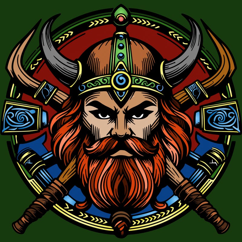 realistic valhalla god  symbol around