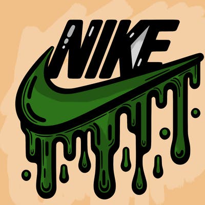 dripping nike logo