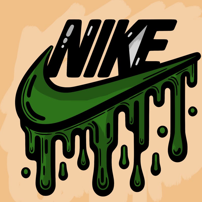 dripping nike logo