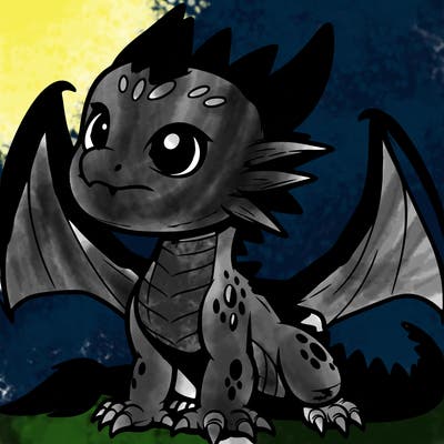 fierce baby night dragon