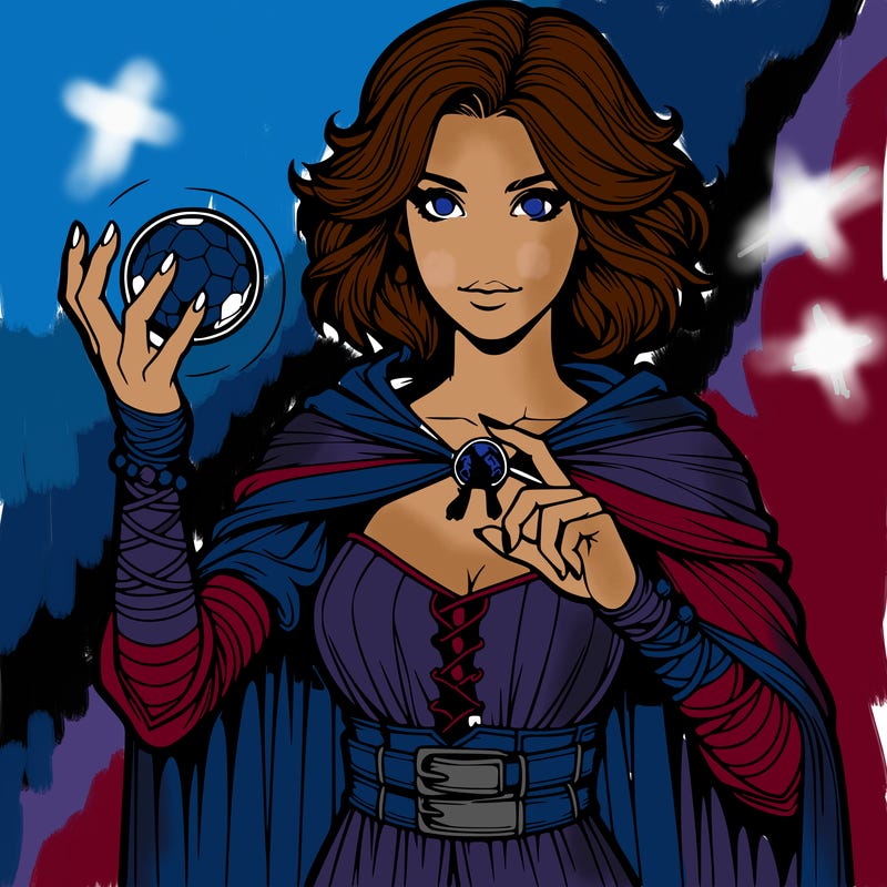 realistic female sorcerer