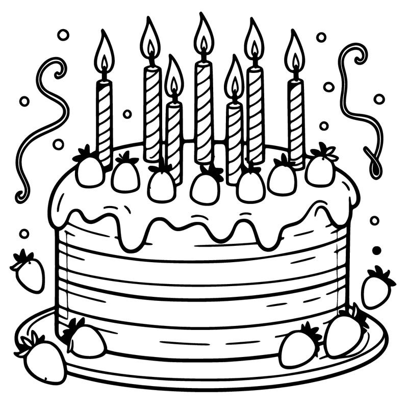 birthday cake with candles