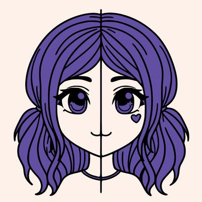 split girl just the face