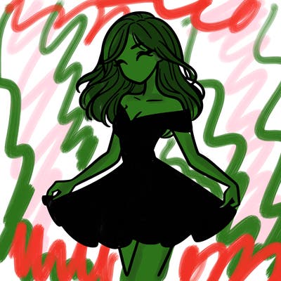 woman in skirt