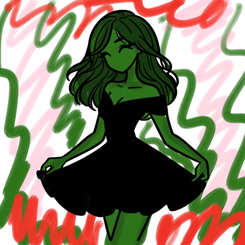 woman in skirt