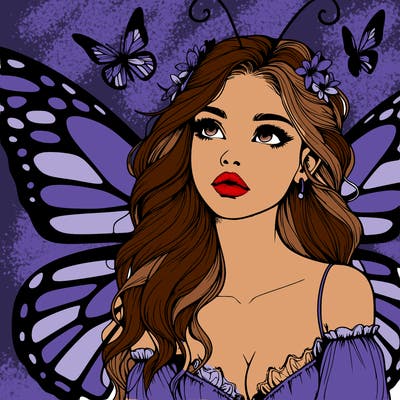 butterfly fairy realistic girl