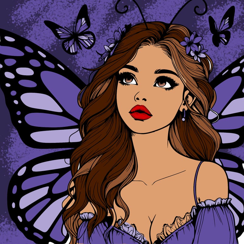 butterfly fairy realistic girl