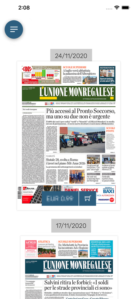 L'Unione monregalese - Archivio digitale del giornale L'Unione Monregalese che mostra le edizioni passate con le date di pubblicazione