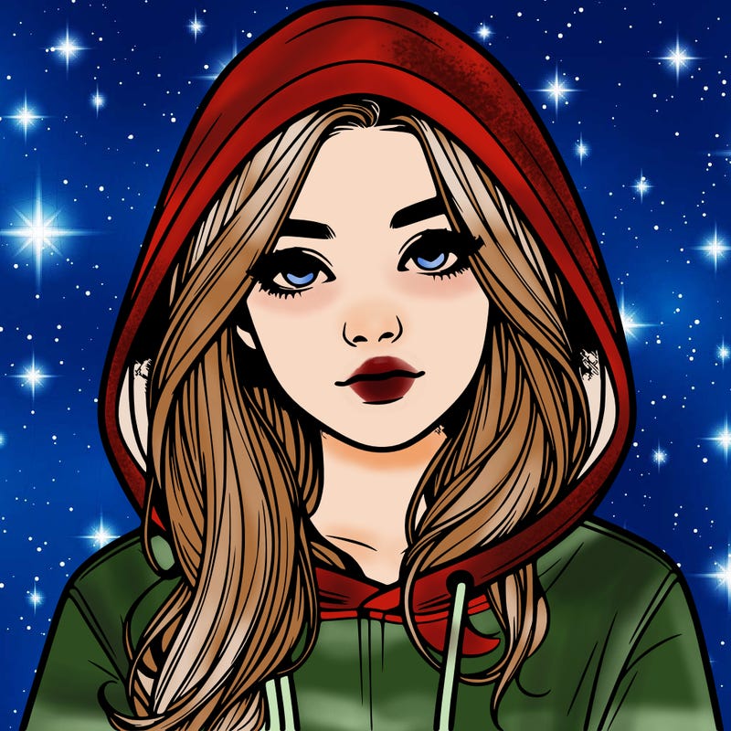 realistic girl with a hoodie