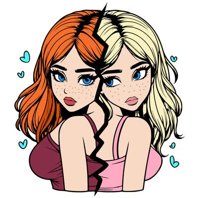 realistic girl split