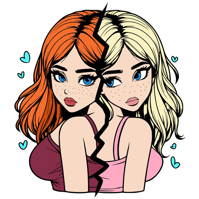 realistic girl split