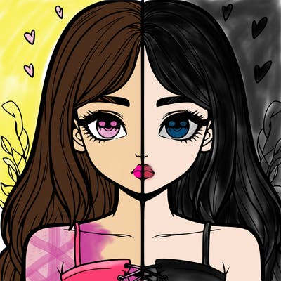 realistic girl split