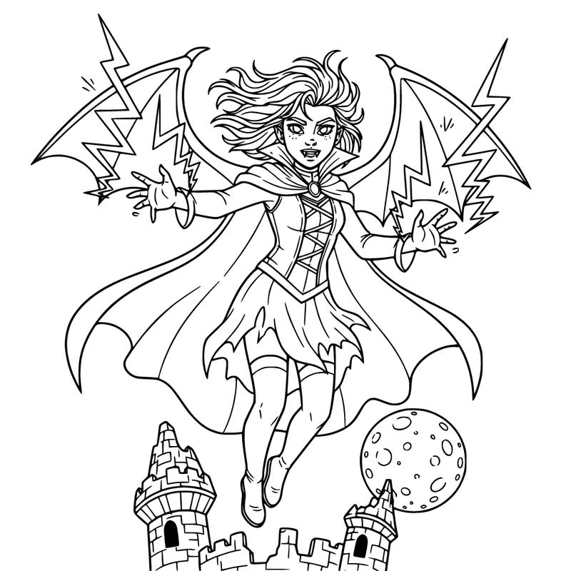 a 10 year old girl who is a vampire and has powers