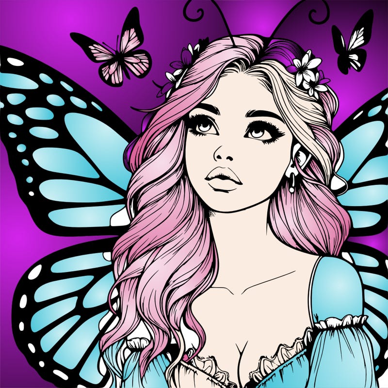 butterfly fairy realistic girl