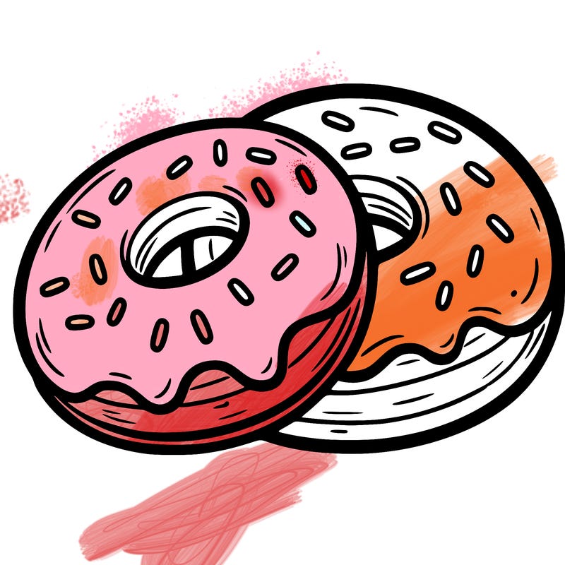 a piece of food doughnuts