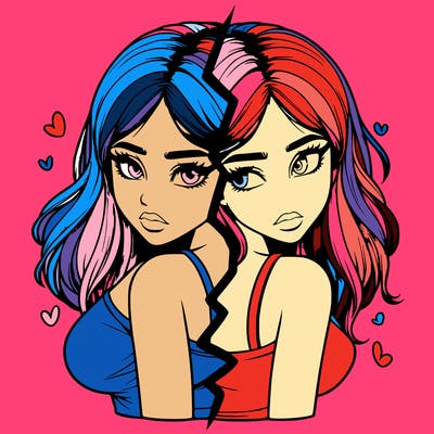 realistic girl split