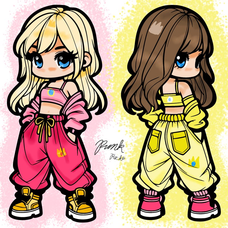 girl in crop top and baggy pants