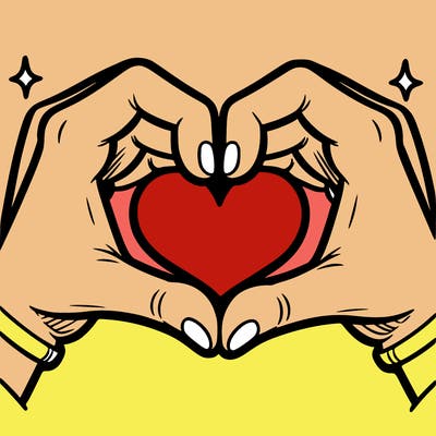 two hands make a heart