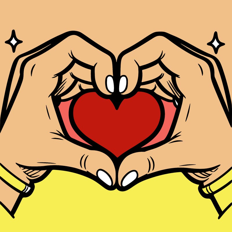 two hands make a heart