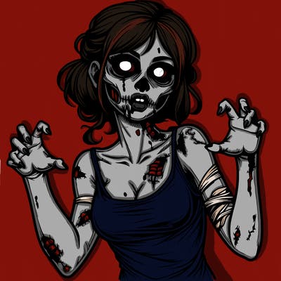 realistic zombie girl