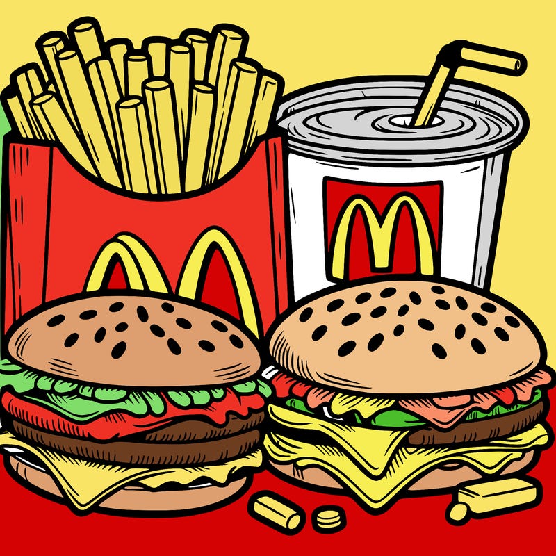 mcdonald’s cheeseburgers and fries
