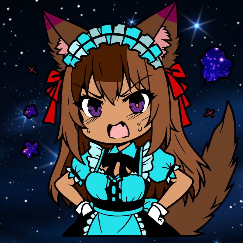 wolf girl, mad anime maid