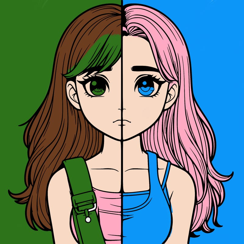 realistic girl split