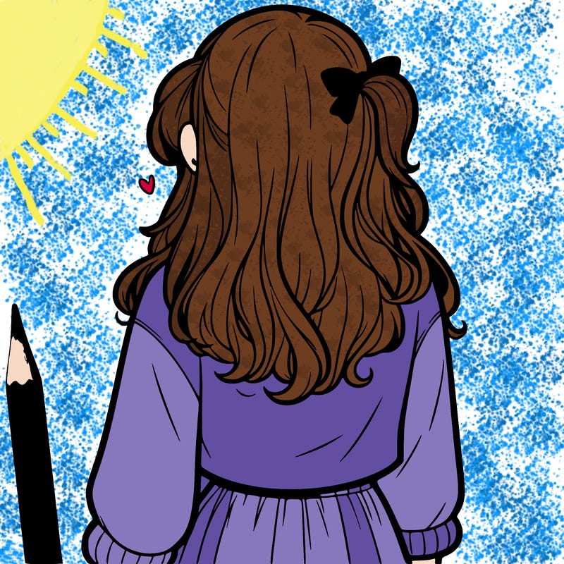 back profile of girl