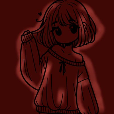 girl in baggy sweater hanging off her shoulder