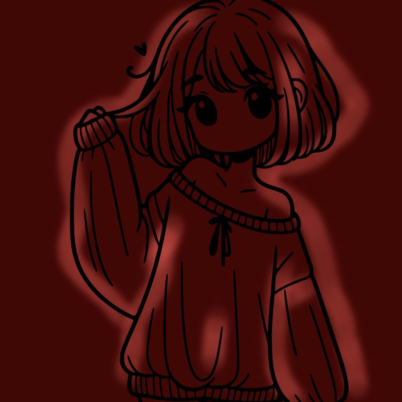 girl in baggy sweater hanging off her shoulder