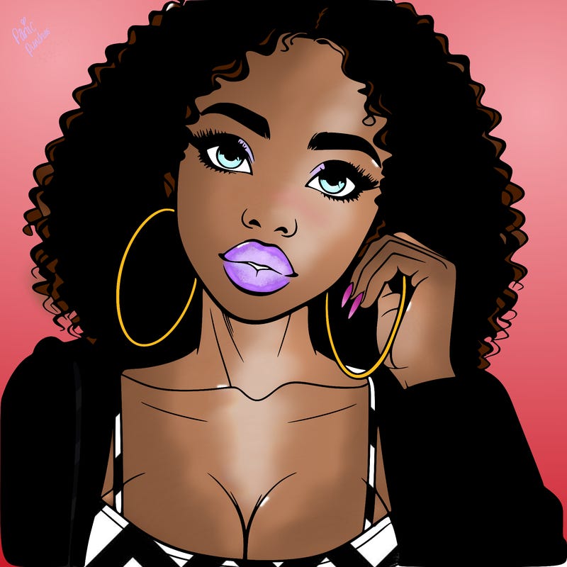 realistic black woman