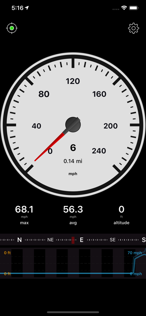 Speedometer Speed Box - Speedometer Speed Box app interface showing an analog gauge with speed and altitude data