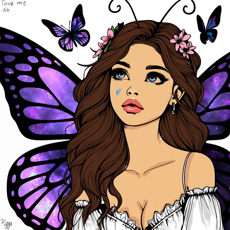 butterfly fairy realistic girl