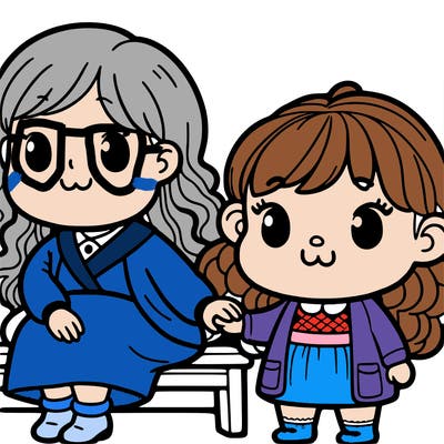 a girl and her grandma