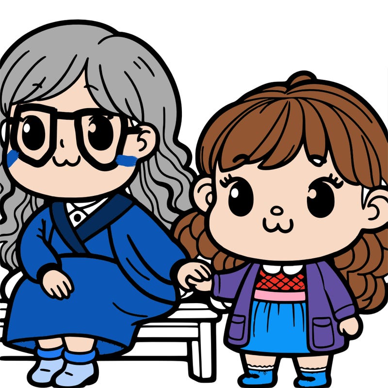 a girl and her grandma