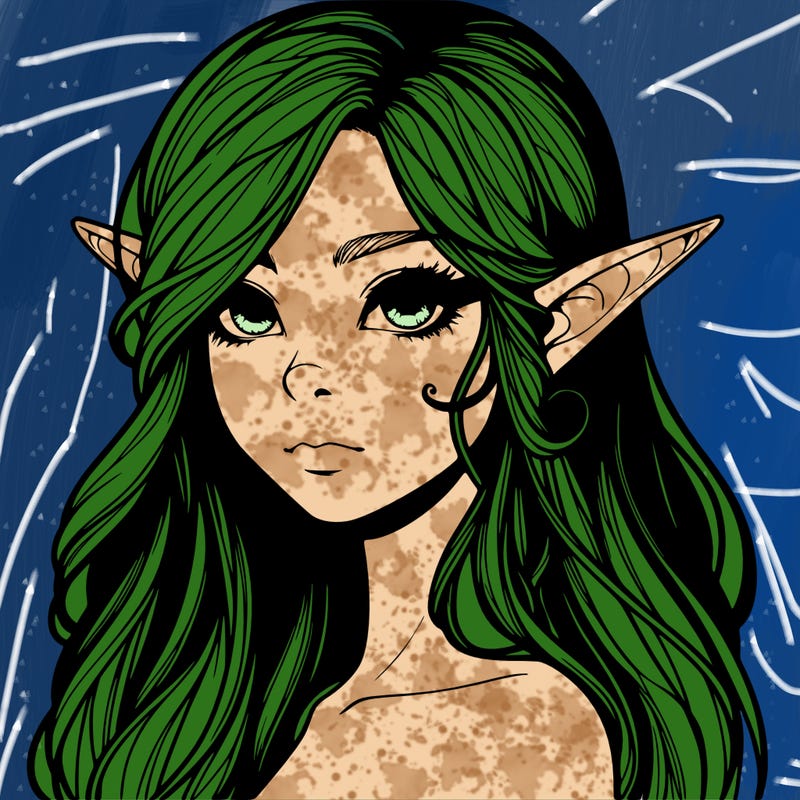 elf girl realistic dark fantasy