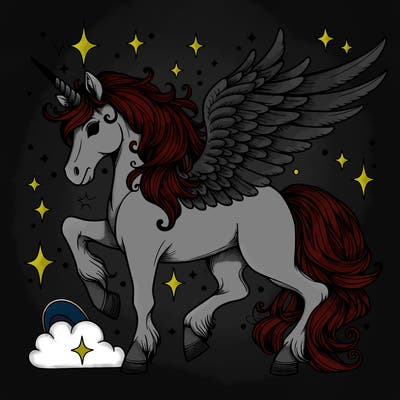 magical realistic unicorn