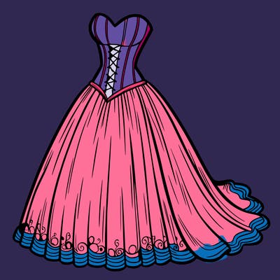 wedding dress-corset and a long and flowy skirt