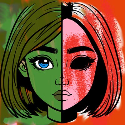 realistic girl split