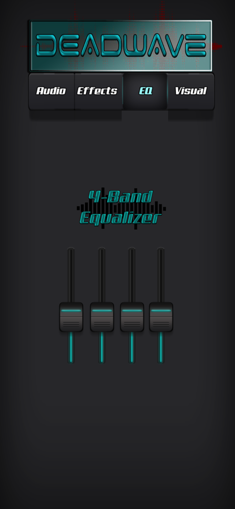 DeadWave - DeadWave paranormal app 4-band equalizer screen with four adjustable audio sliders for ghost hunting