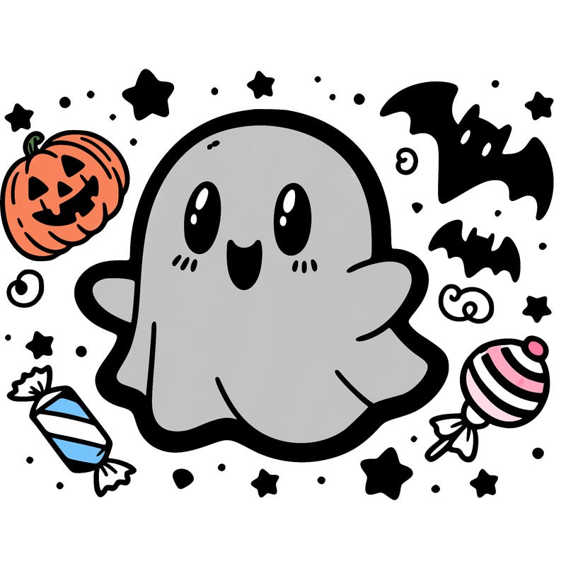 halloween cute little ghost