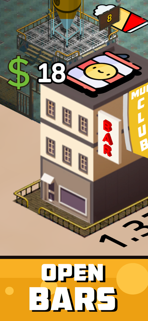 Idle Brewery: Beer Tycoon - A multi story bar building and brewing equipment in Idle Brewery Beer Tycoon