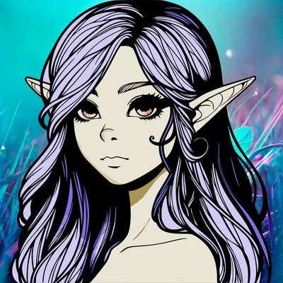 elf girl realistic dark fantasy