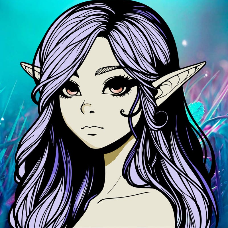 elf girl realistic dark fantasy