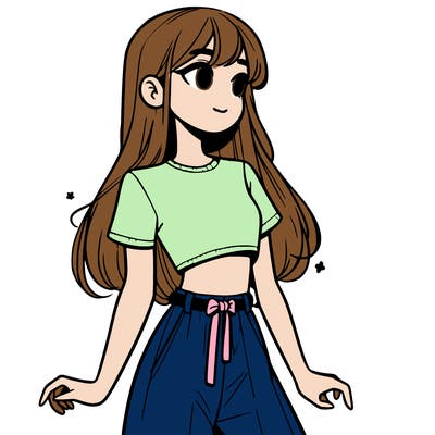 girl in a cute crop top