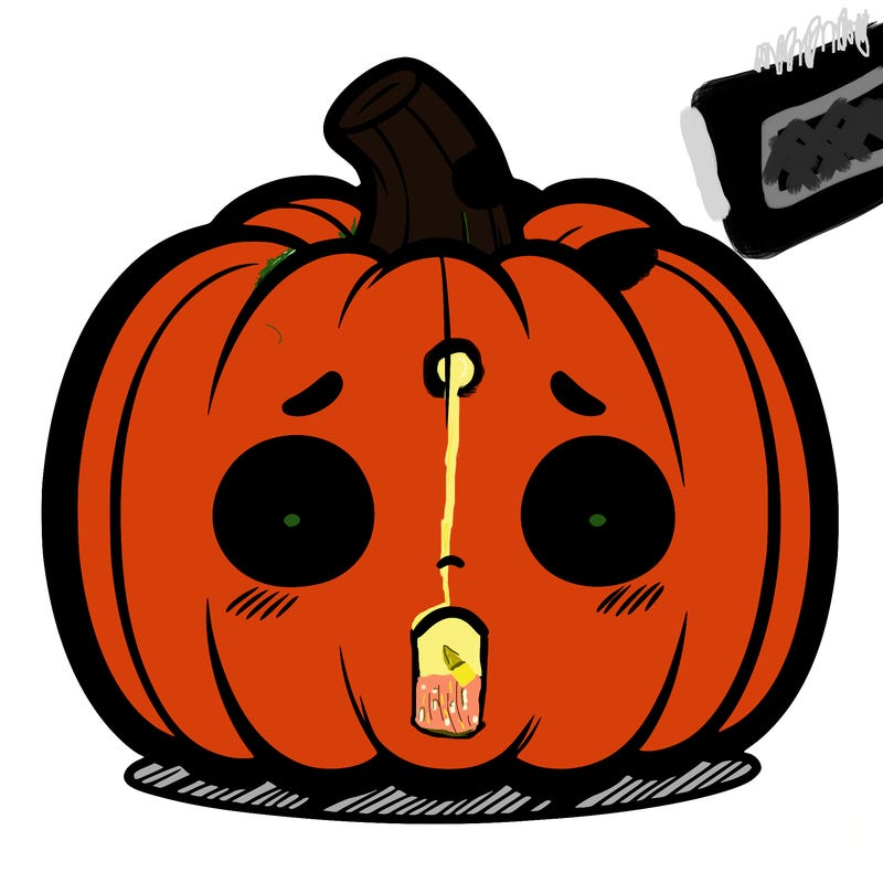 a little sad pumpkin
