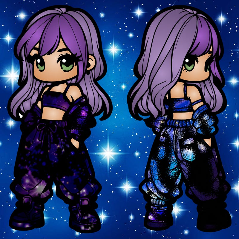 girl in crop top and baggy pants