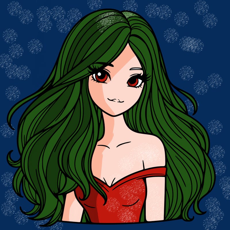 a beautiful girl with her hair down