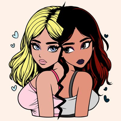 realistic girl split