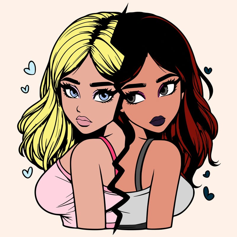 realistic girl split